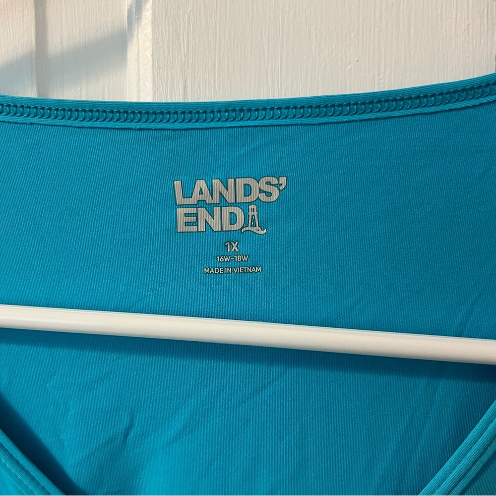 Lands' End Adjustable Long Sleeve Swim Tunic Rash Guard UPF 50 Sun Protection - Picture 4 of 4